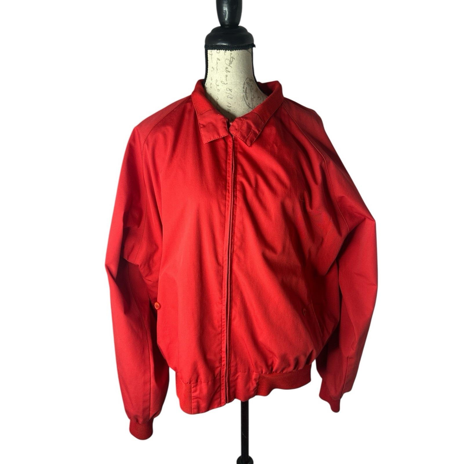 Men's Red Field & Stream Jacket Xl Tall Full Zip Spread Collar Flannel Lined Vtg